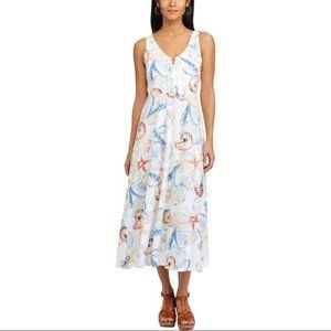 Nautical Seashell Midi Dress - Chaps - Large